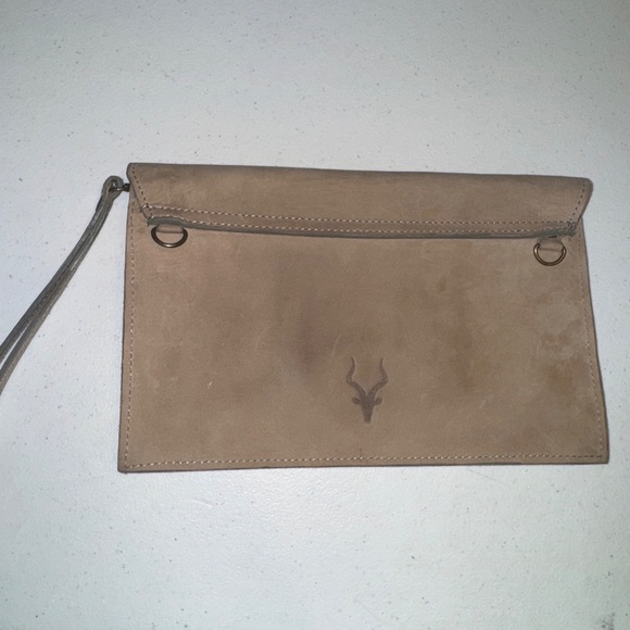 Unique Hand Stitched & Impala Stamped Leather Western Crossbody Wristlet Purse - Picture 7 of 13